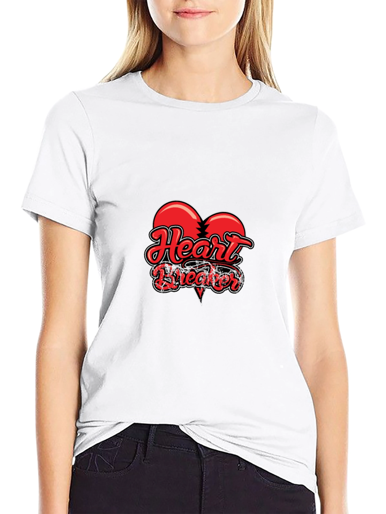 Heartbreaker Graphic Tee - Stylish Black T-Shirt