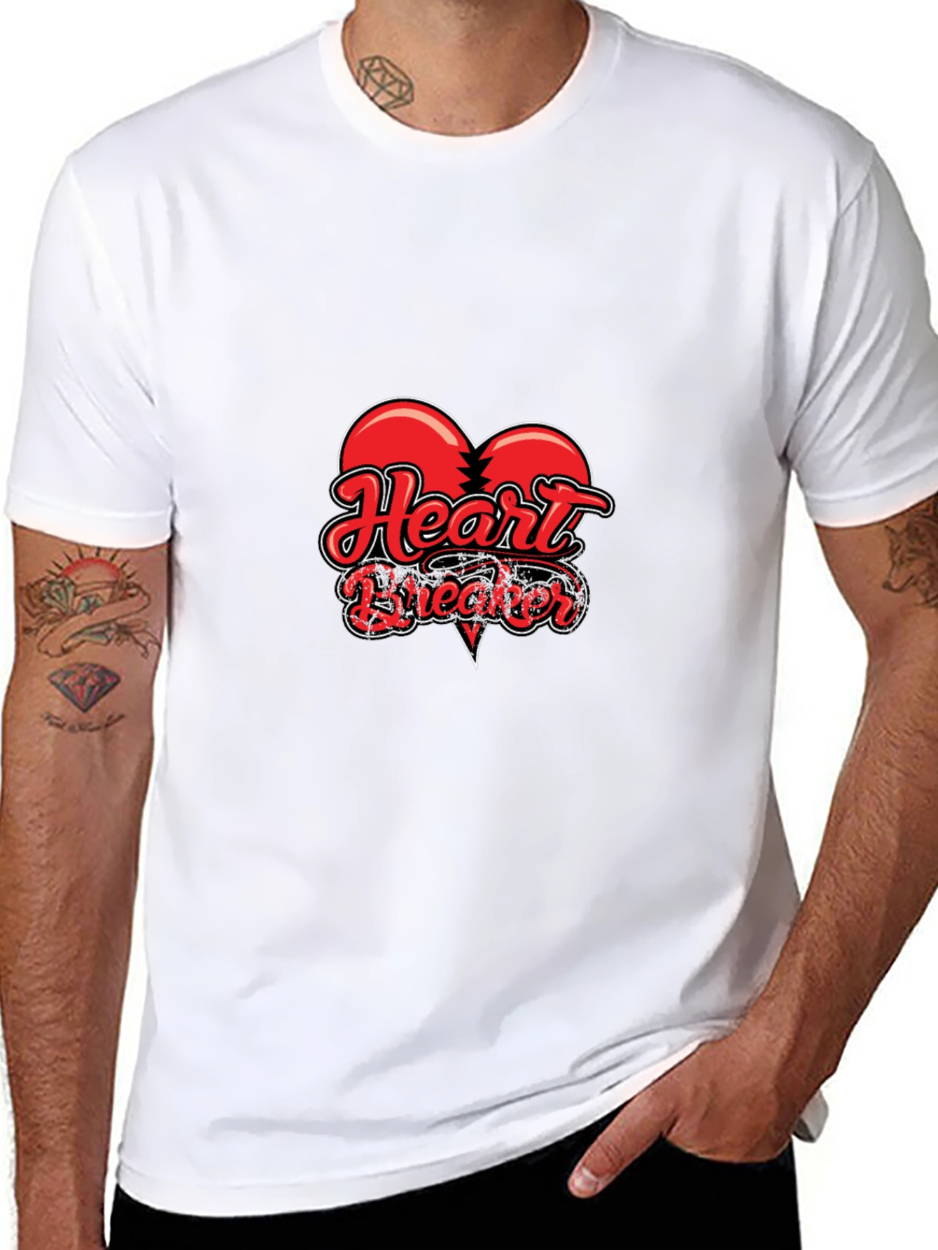 Heartbreaker Graphic Tee - Stylish Black T-Shirt