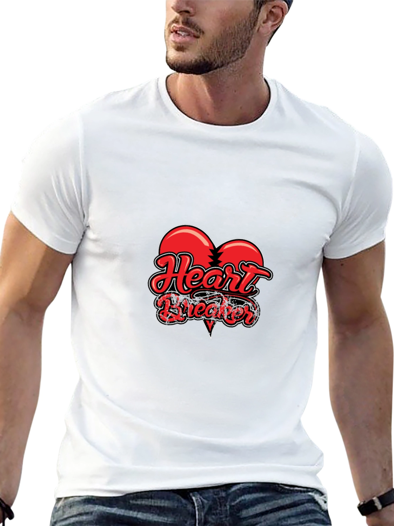 Heartbreaker Graphic Tee - Stylish Black T-Shirt