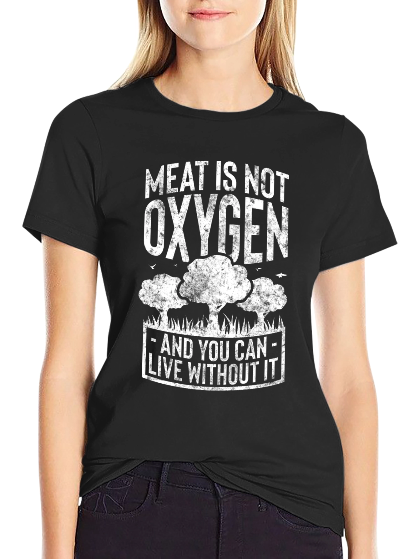 Meat is not Oxygen Graphic T-Shirt