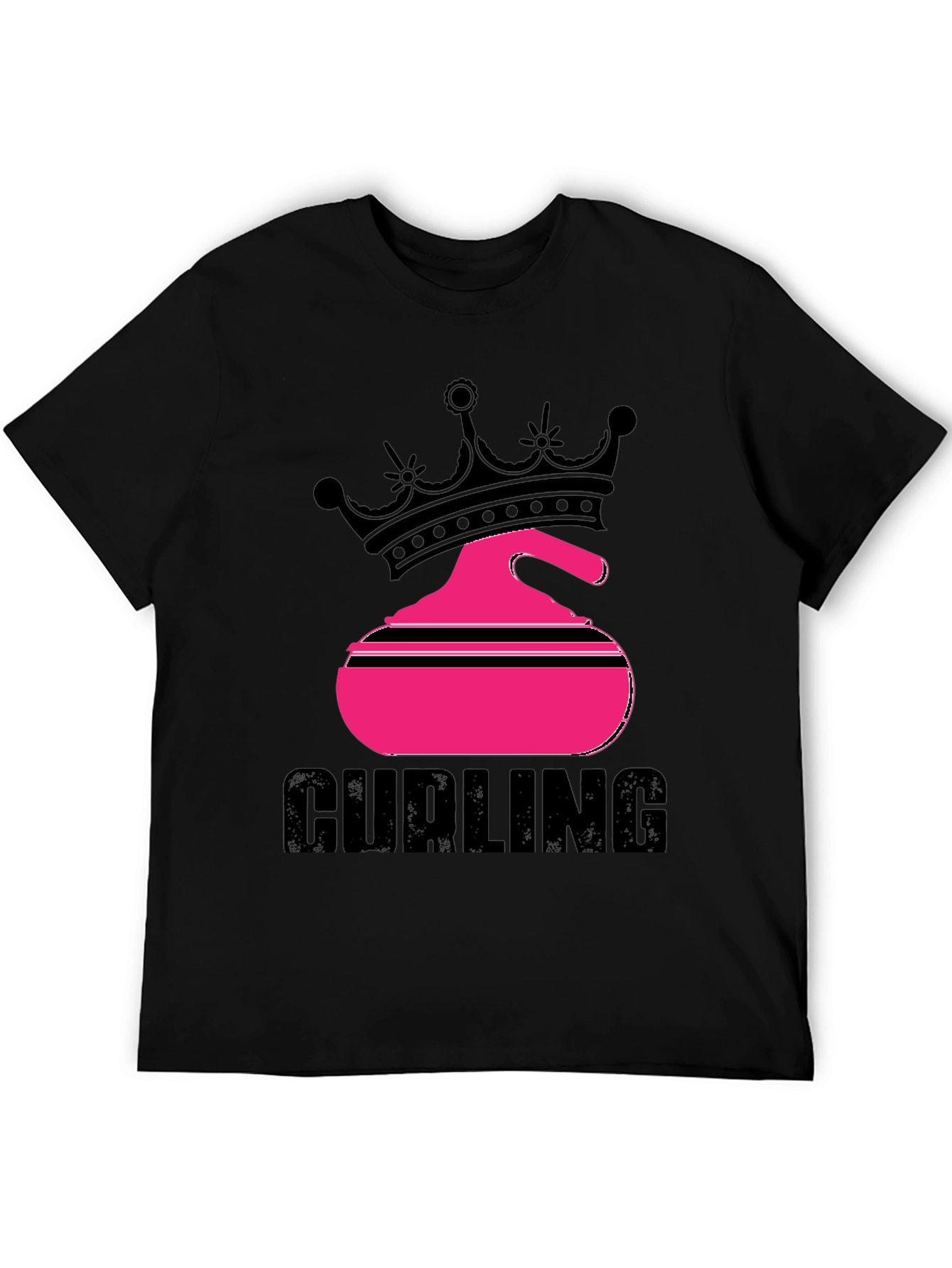 Curling Queen Black T-Shirt