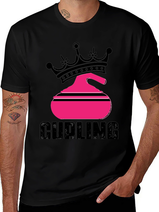 Curling Queen Black T-Shirt