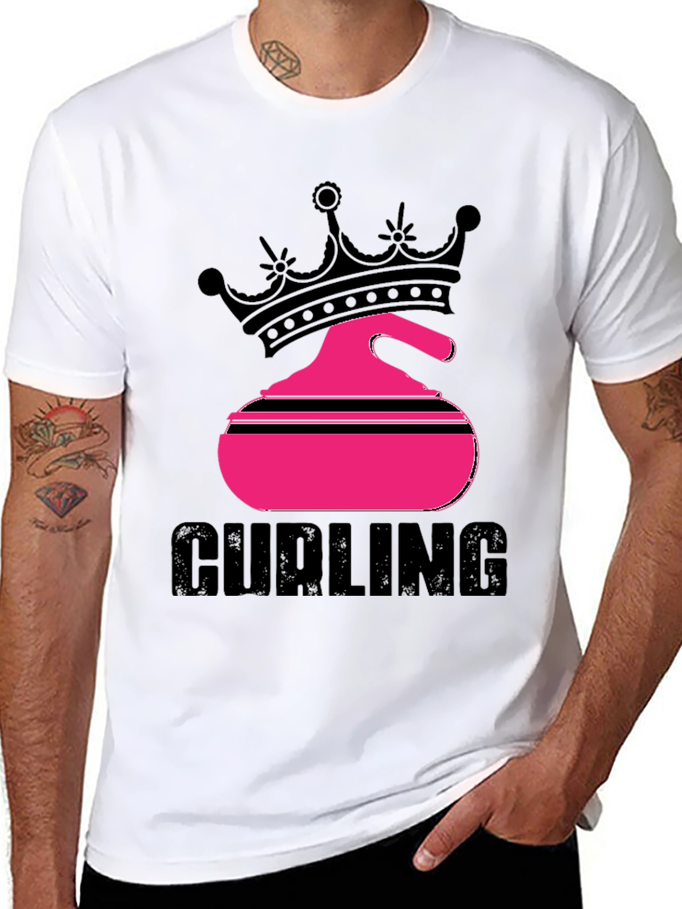 Curling Queen Black T-Shirt
