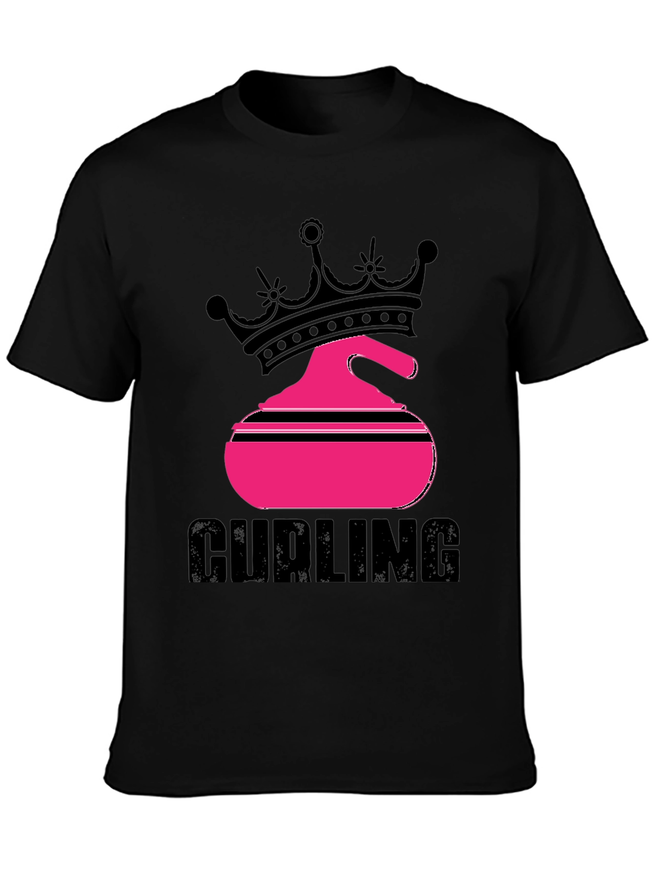 Curling Queen Black T-Shirt