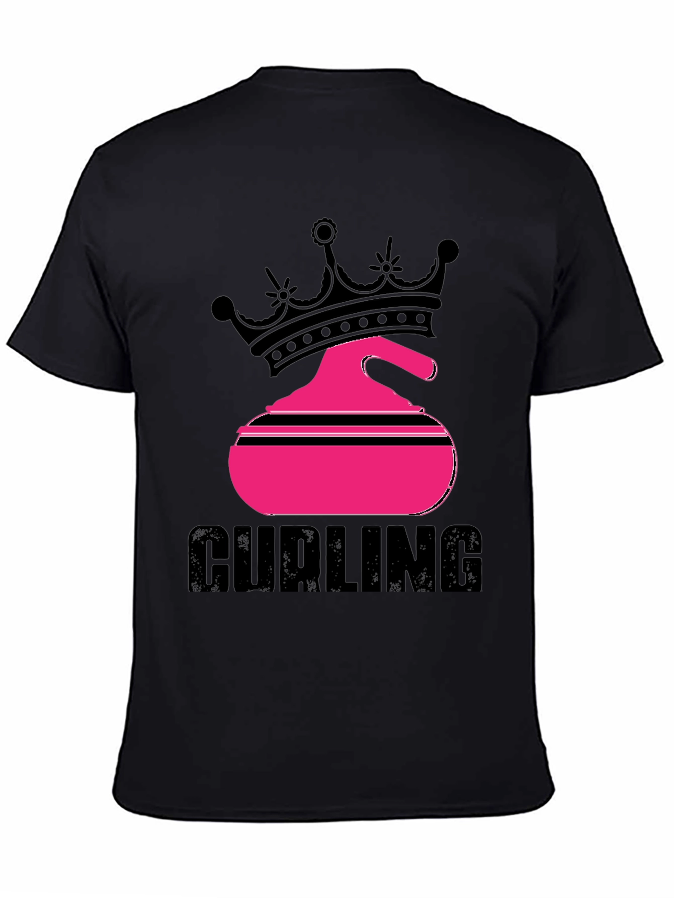 Curling Queen Black T-Shirt