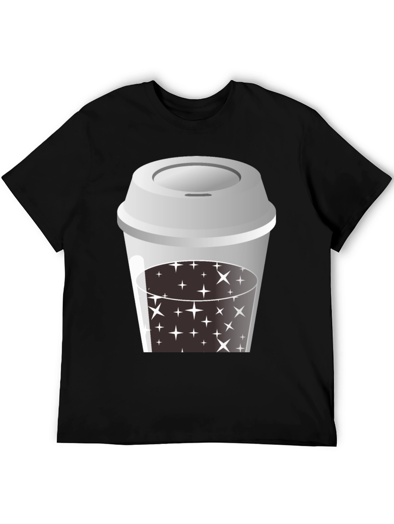 Starry Coffee T-Shirt - Black Graphic Tee