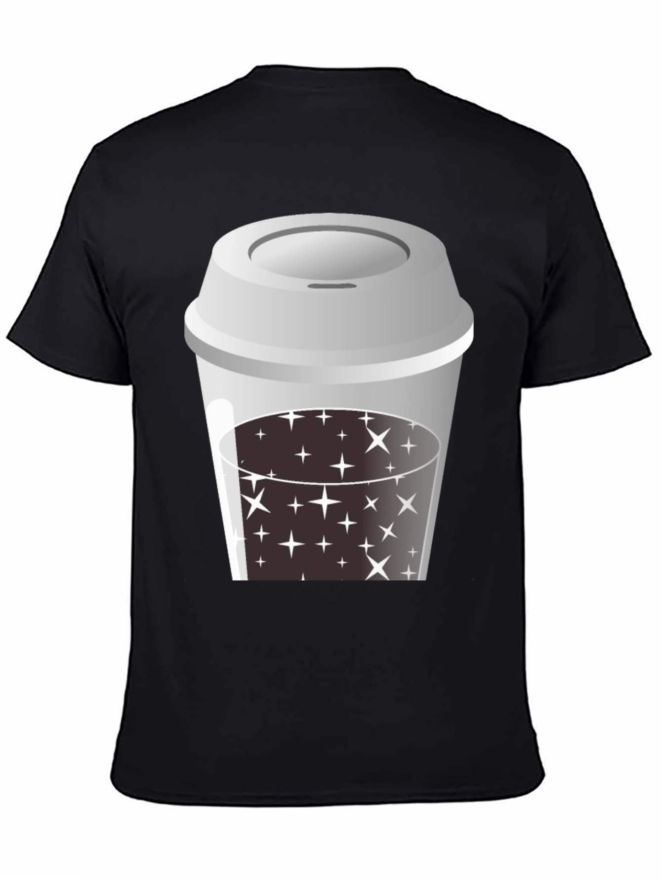 Starry Coffee T-Shirt - Black Graphic Tee