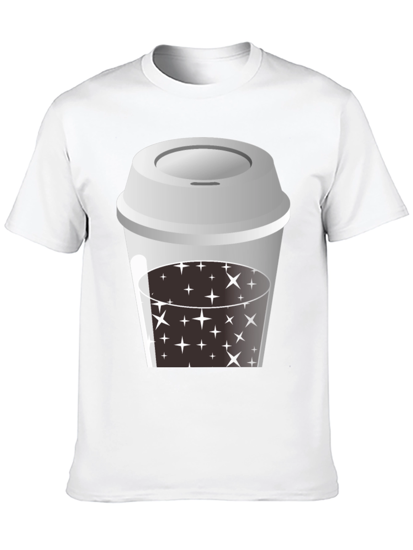 Starry Coffee T-Shirt - Black Graphic Tee
