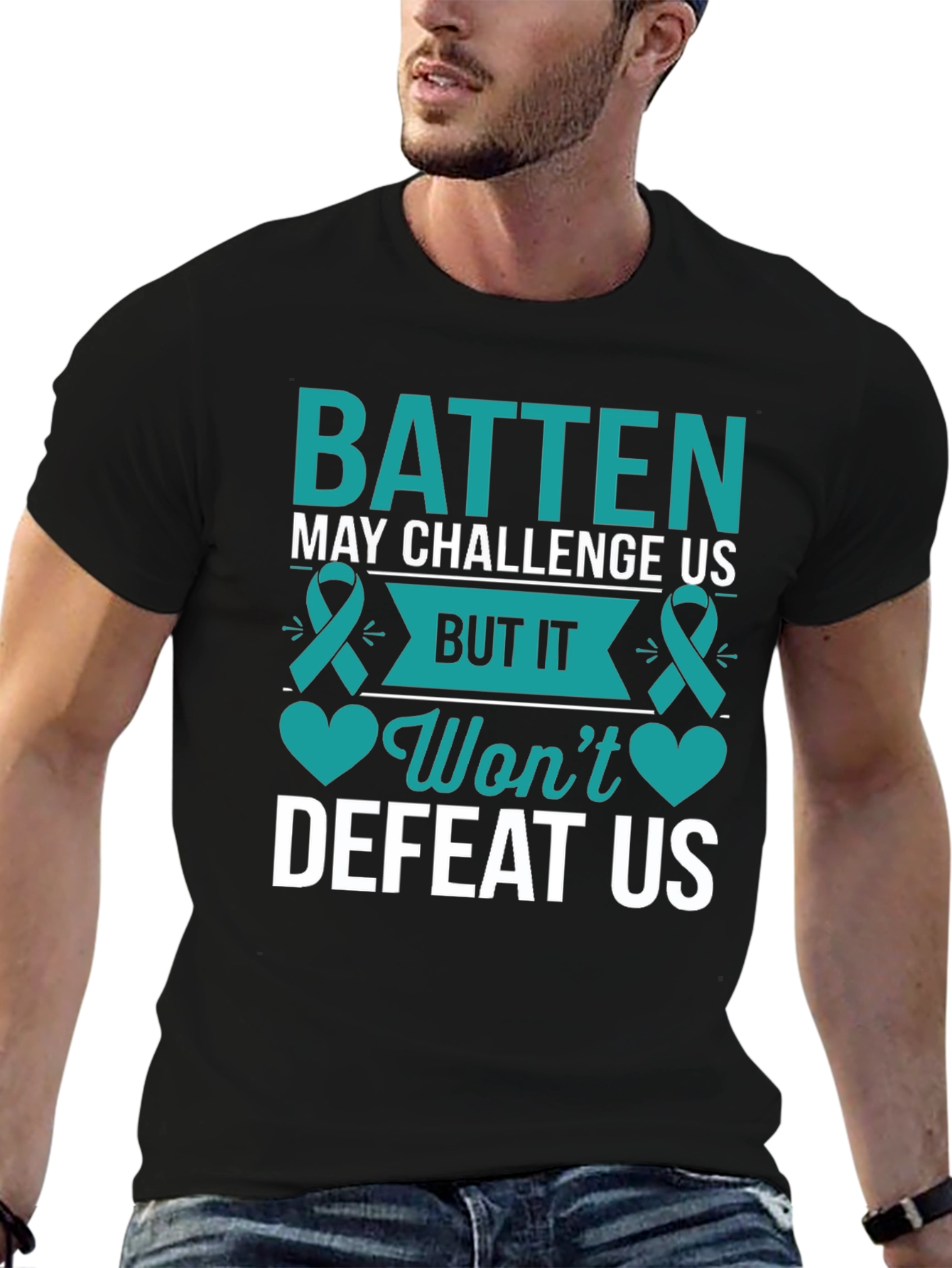Batten Wont Defeat Us Awareness T-Shirt