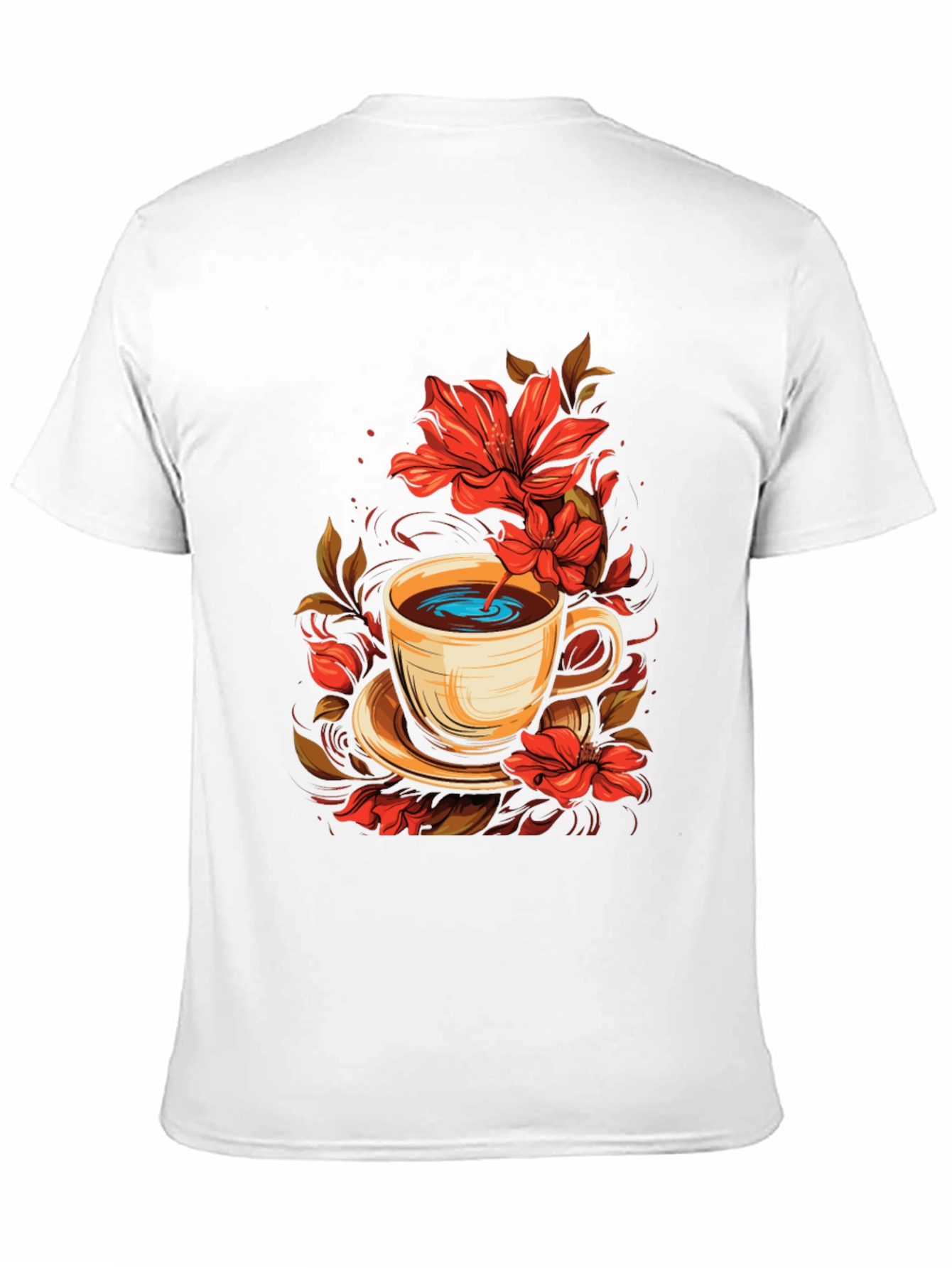 Floral Coffee Cup Graphic Tee