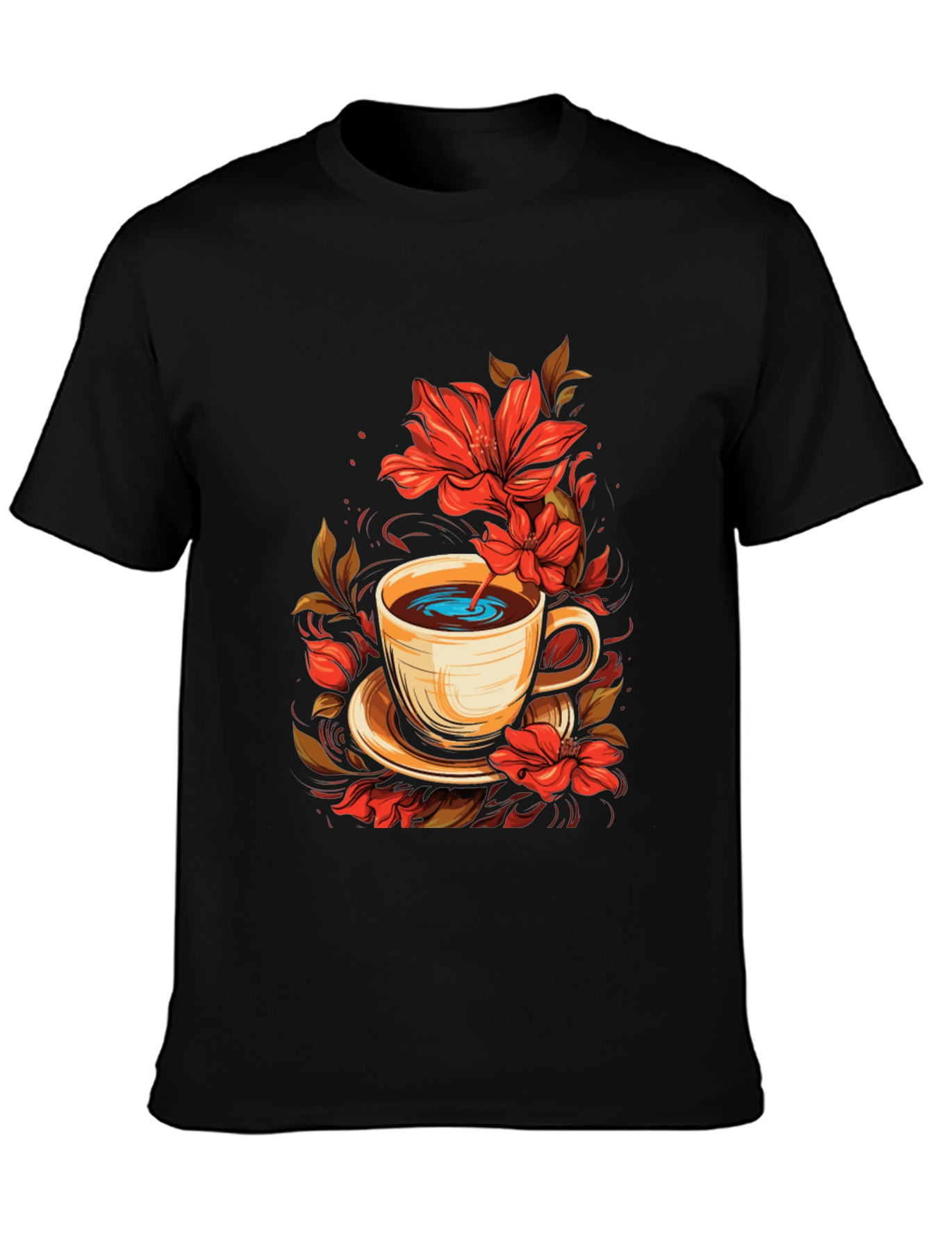 Floral Coffee Cup Graphic Tee