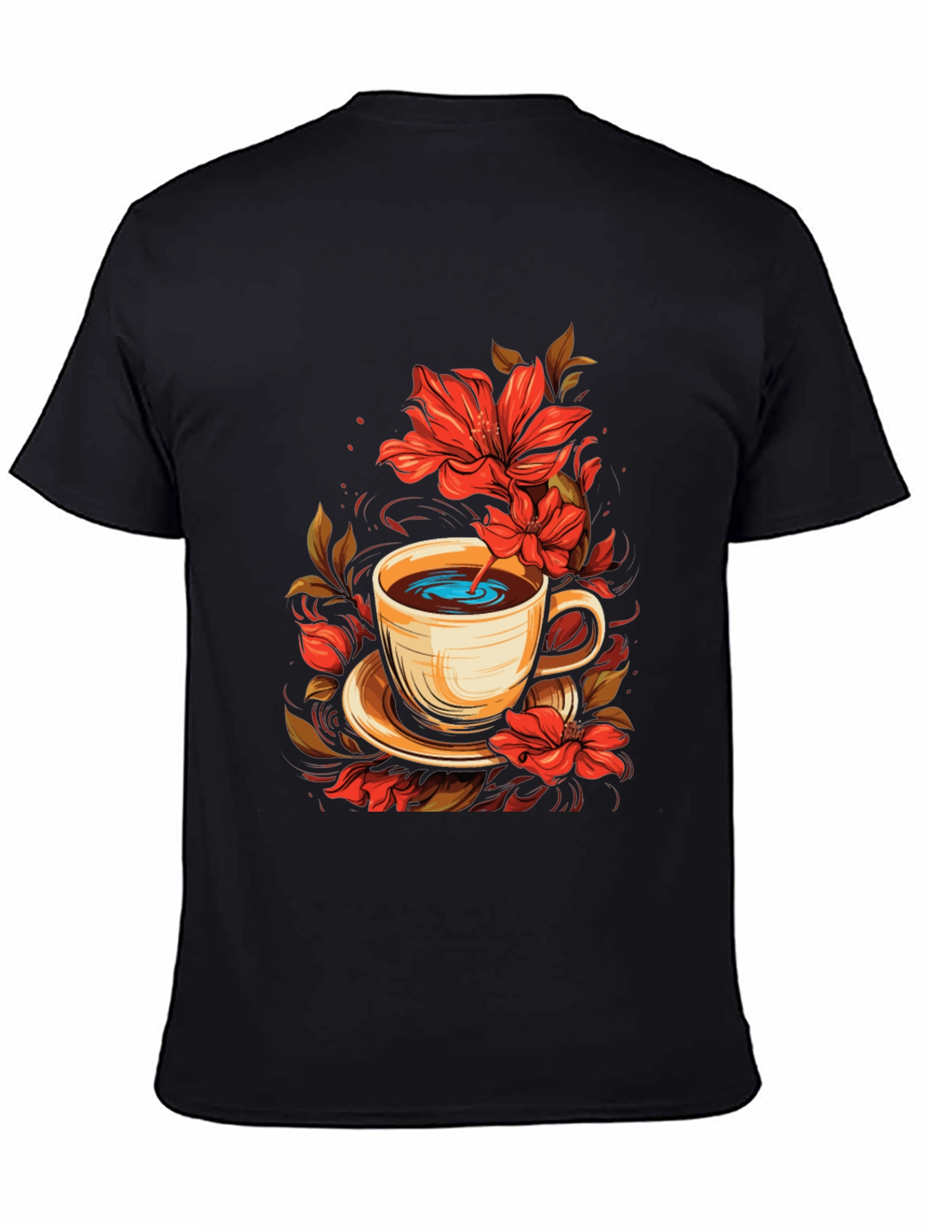 Floral Coffee Cup Graphic Tee