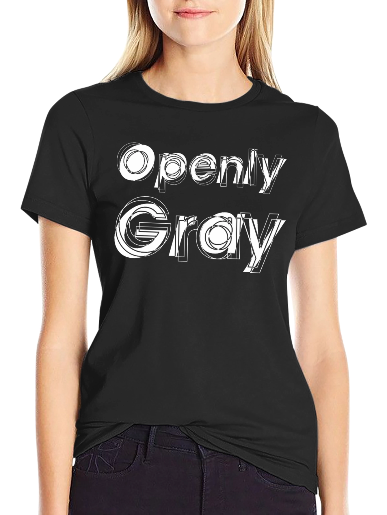 Openly Gray Graphic Tee - Modern Design Soft Fabric