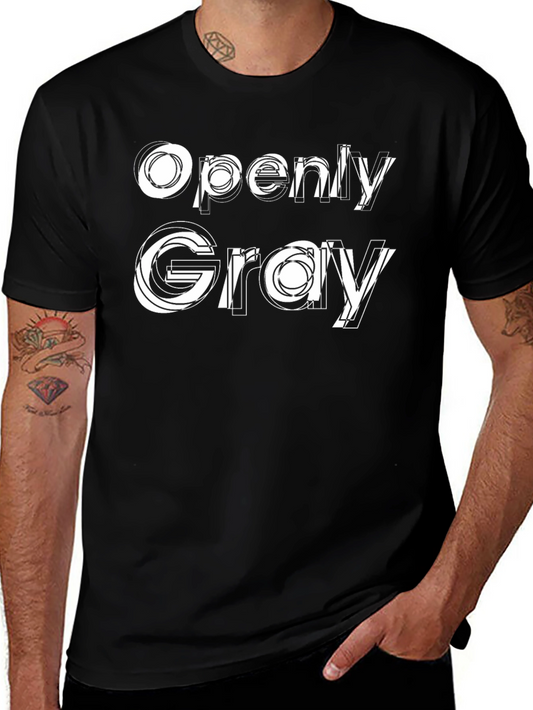 Openly Gray Graphic Tee - Modern Design Soft Fabric
