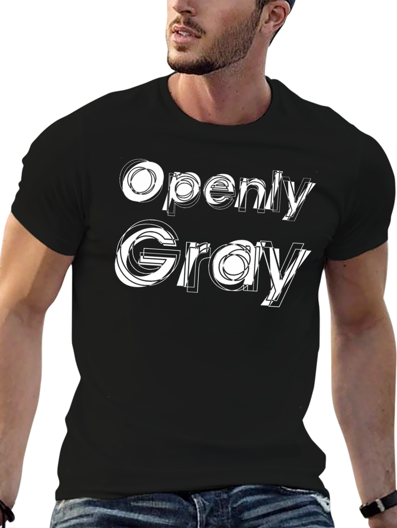 Openly Gray Graphic Tee - Modern Design Soft Fabric