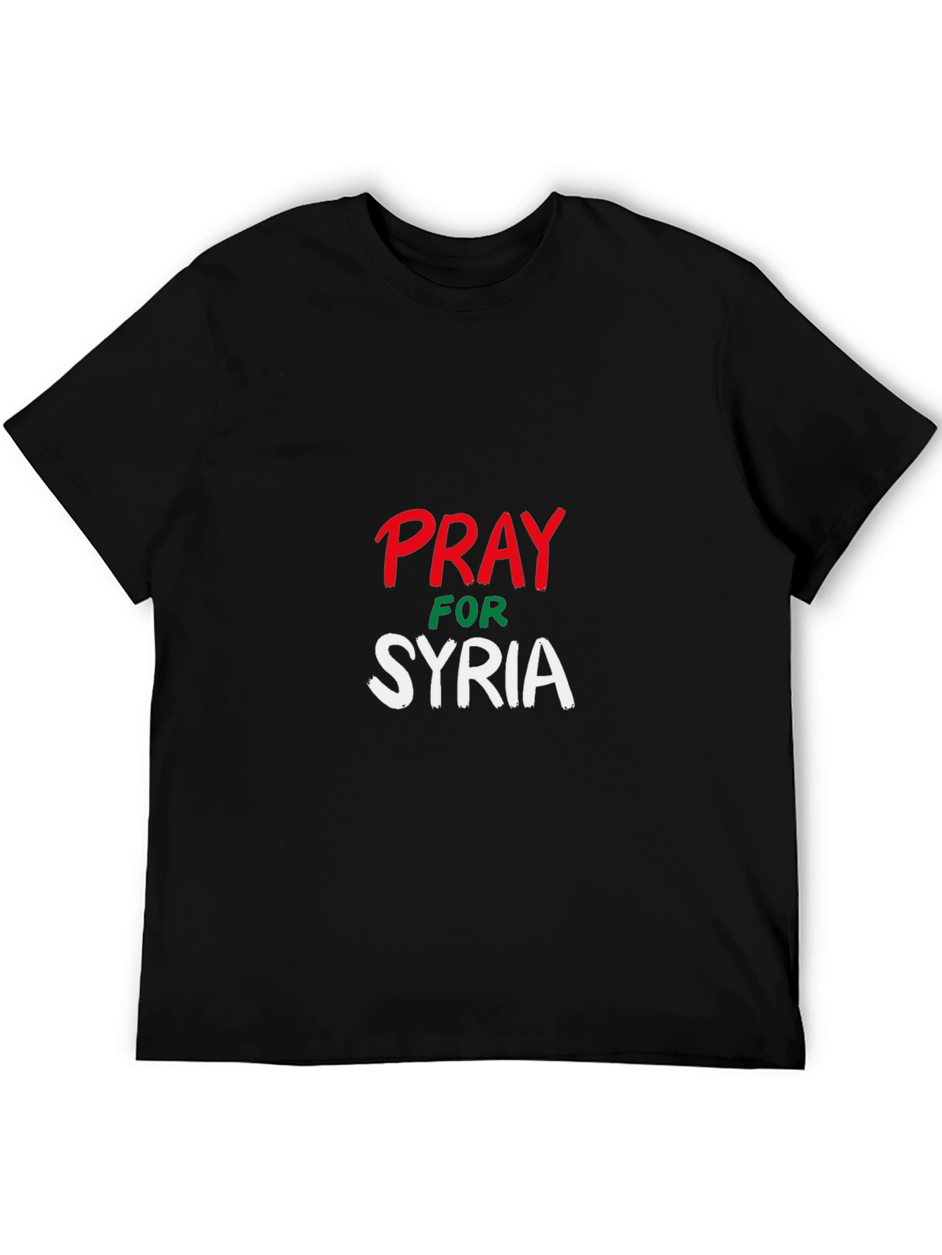 Pray for Syria T-Shirt - Solid Black Tee
