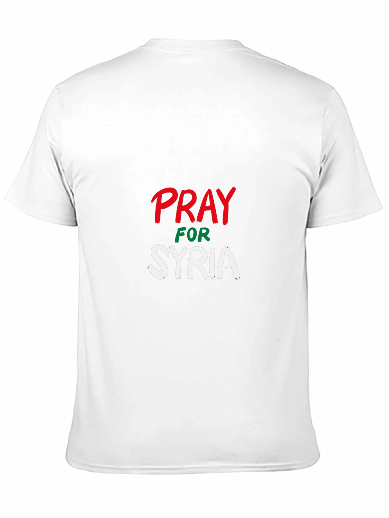 Pray for Syria T-Shirt - Solid Black Tee