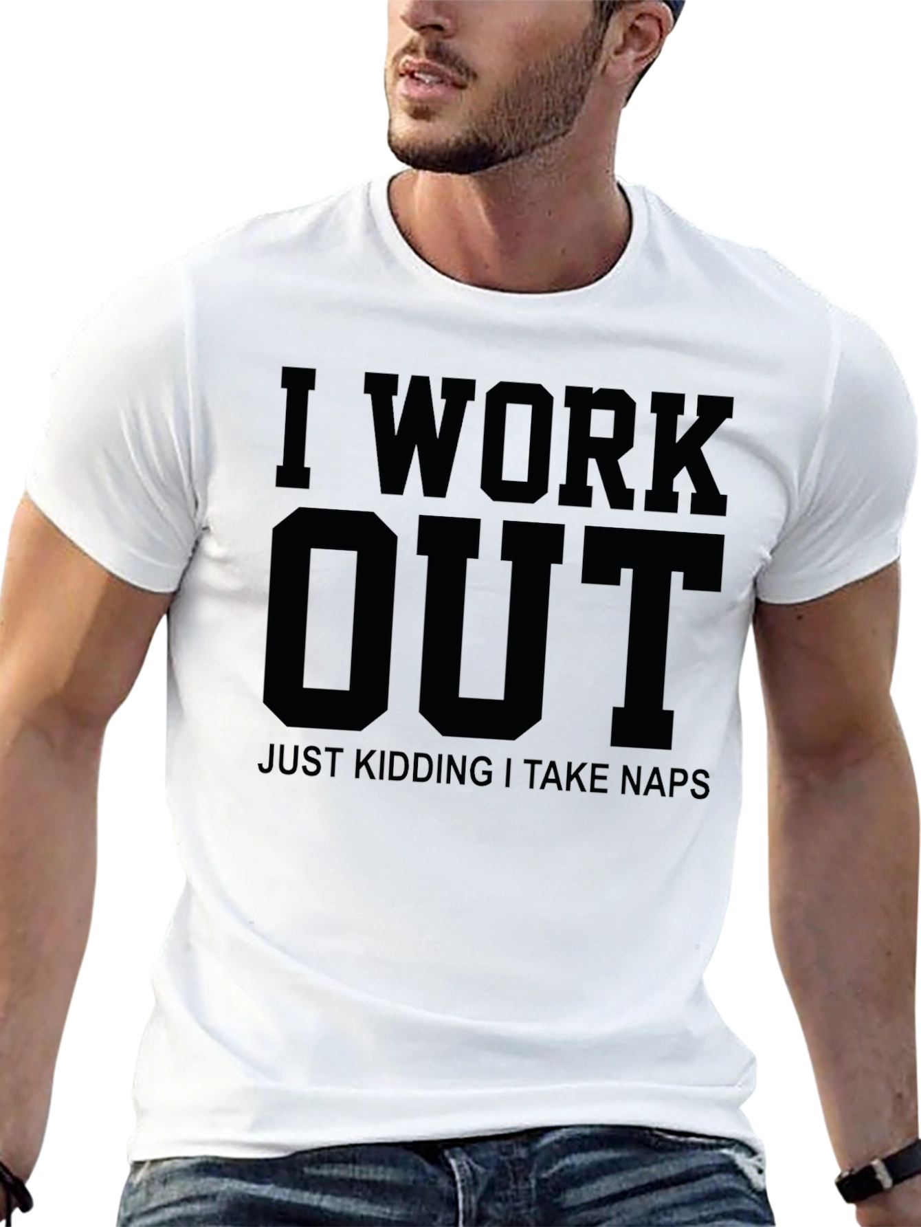 Funny I Work Out Kidding Naps Black T-Shirt