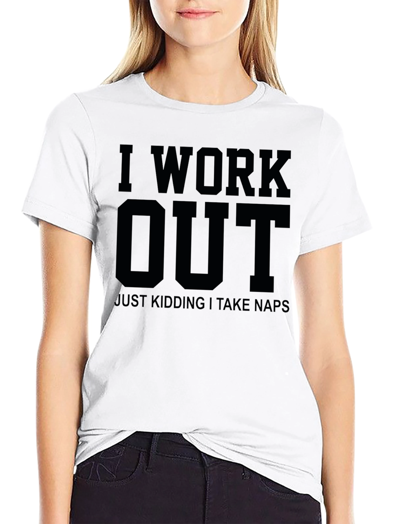 Funny I Work Out Kidding Naps Black T-Shirt