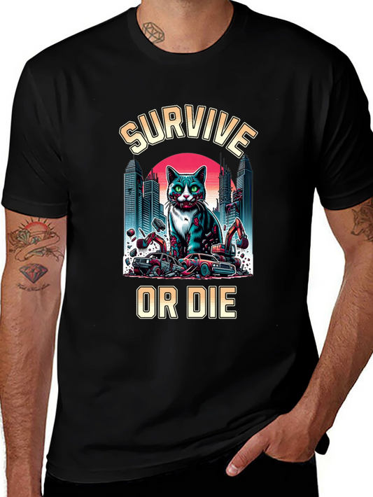 Survive or Die Zombie Cat T-Shirt