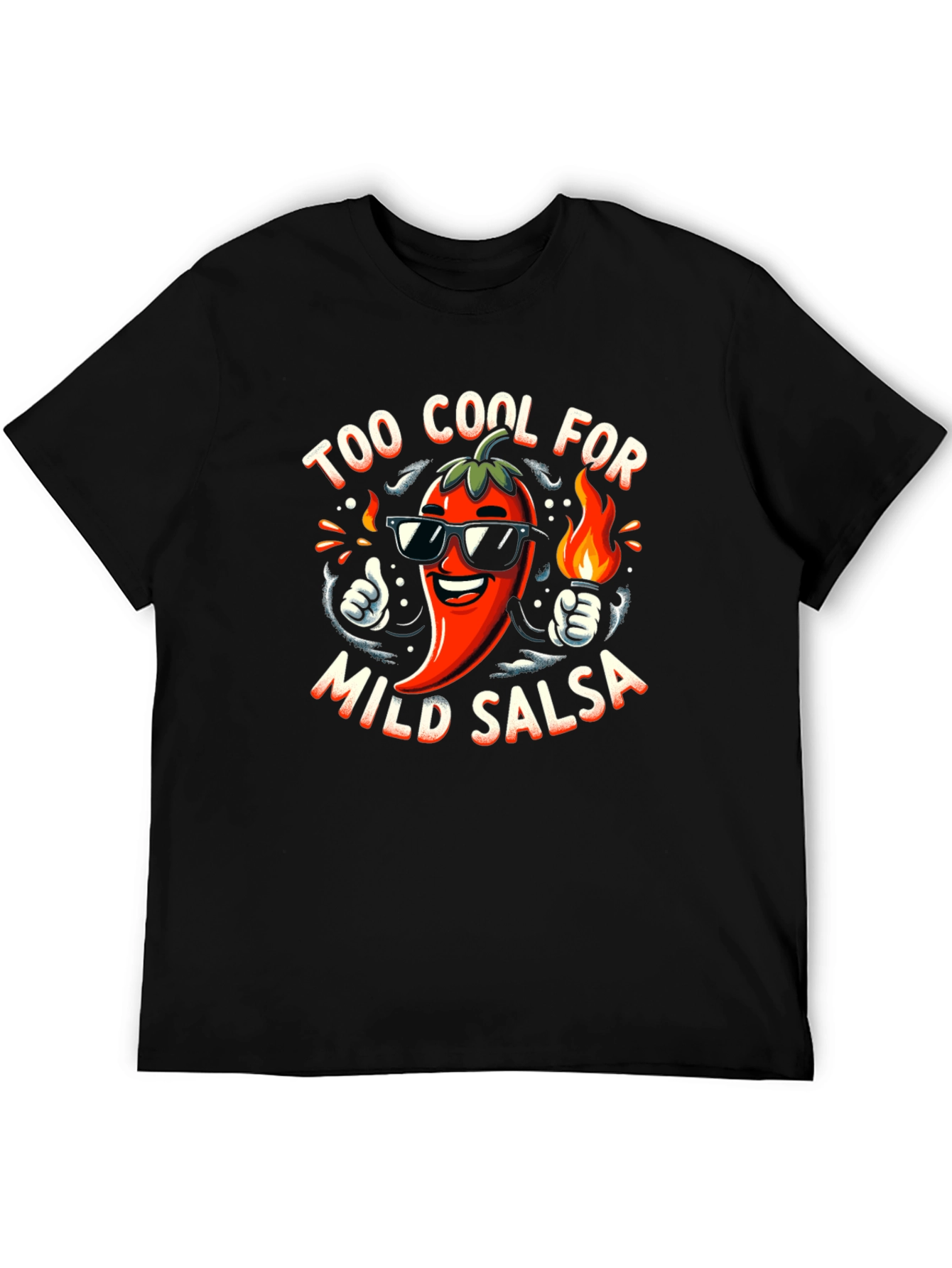 Too Cool For Mild Salsa Black Graphic Tee