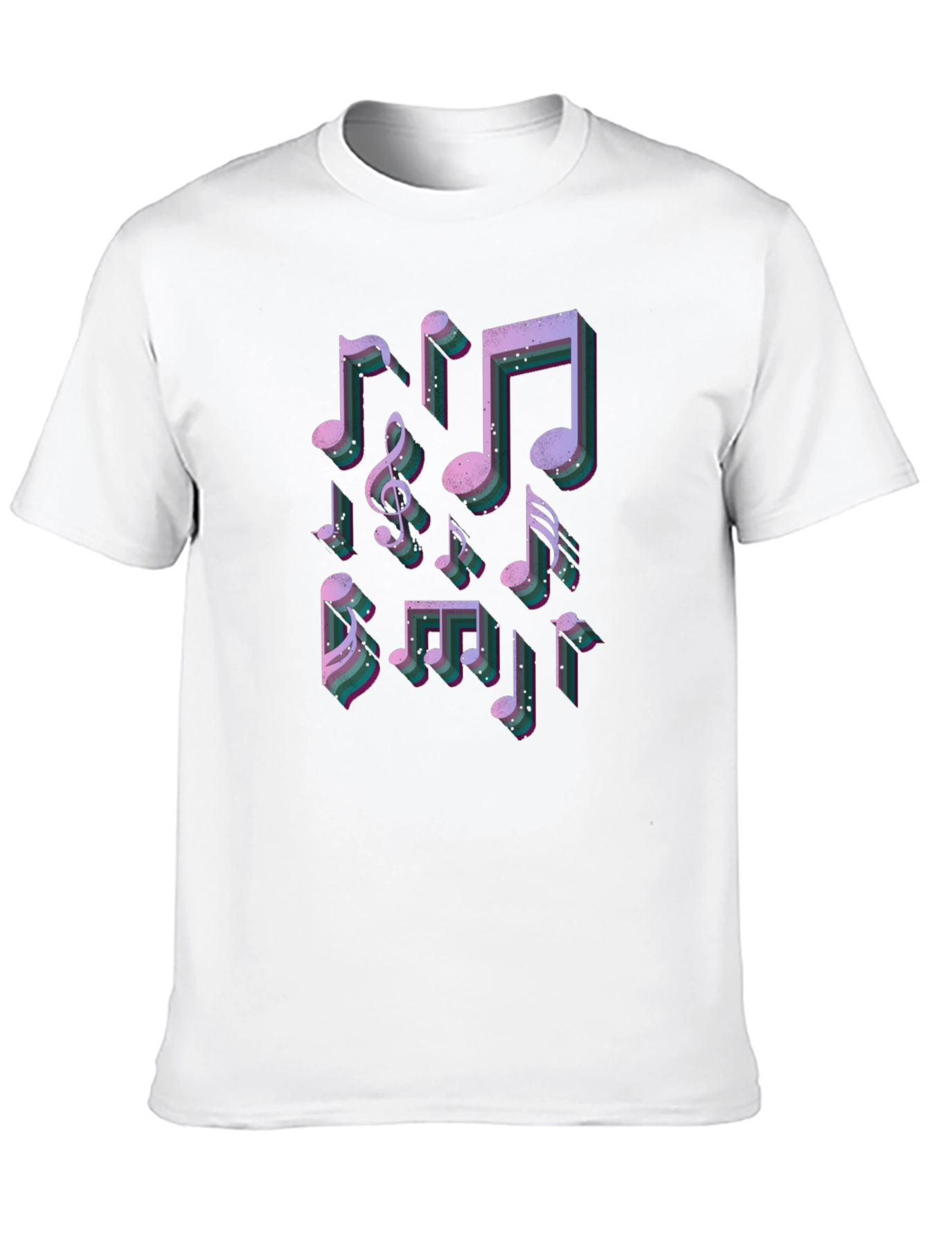 Musical Notes Graphic Tee - Stylish Black T-Shirt