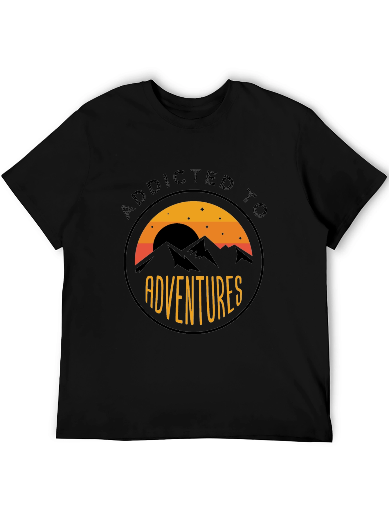 Addicted to Adventures Graphic Tee - Black
