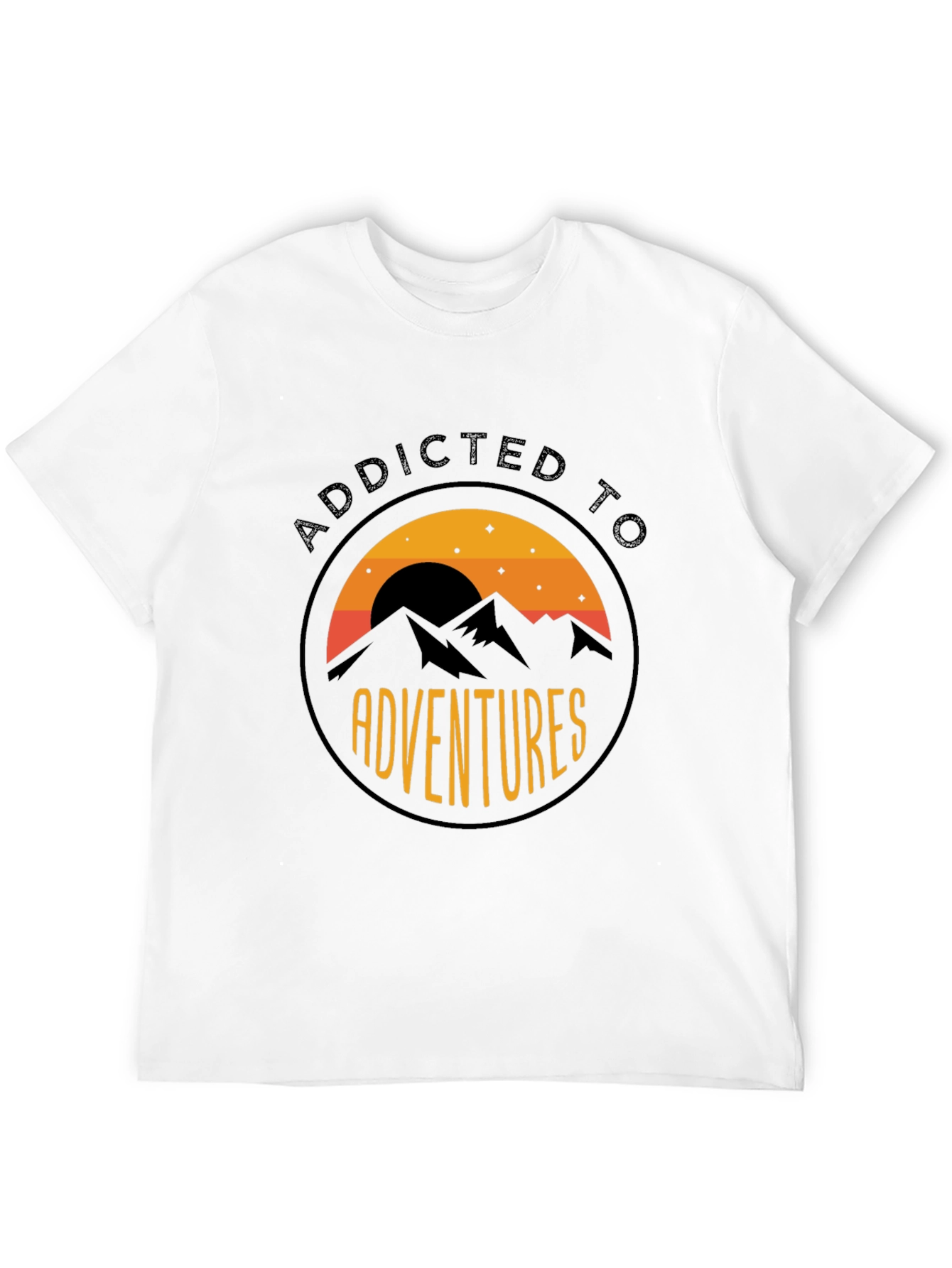 Addicted to Adventures Graphic Tee - Black