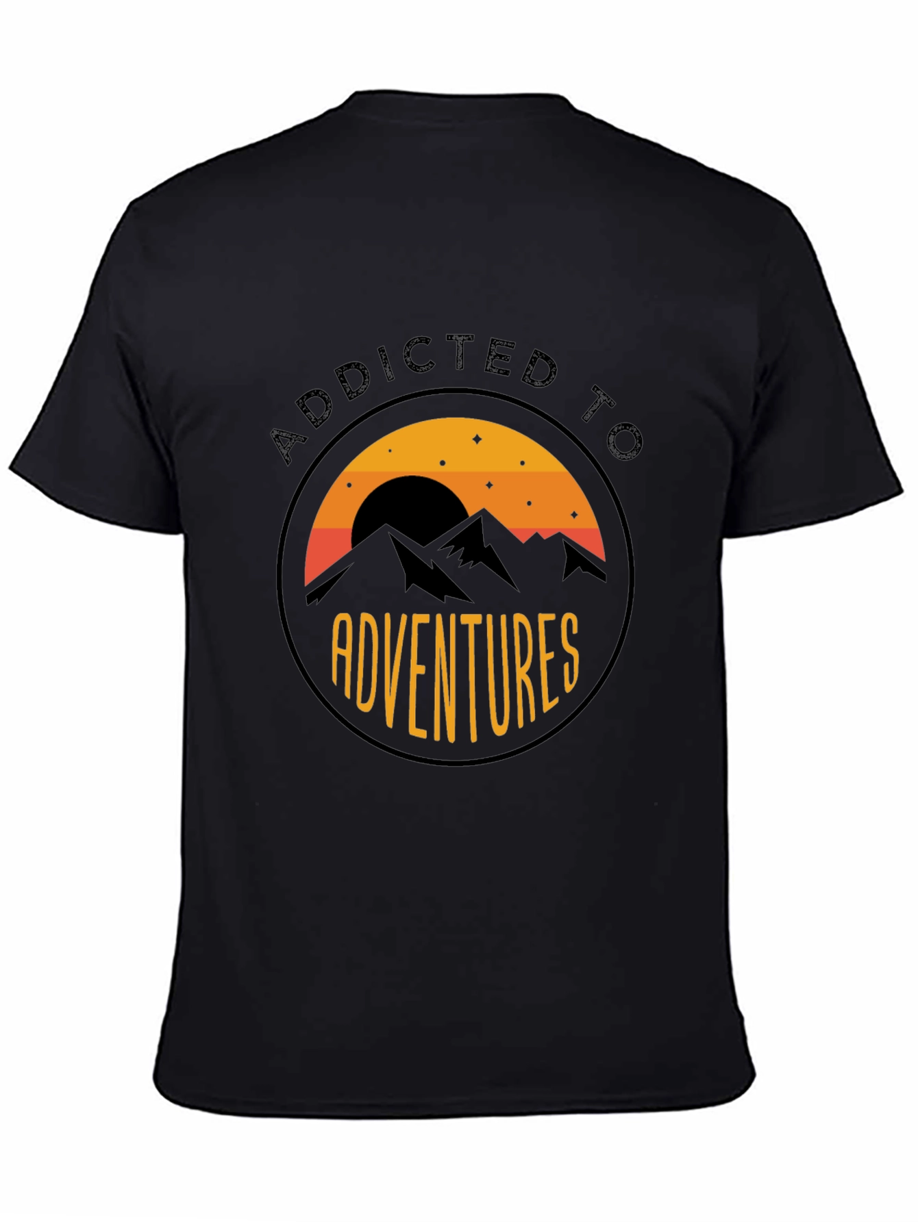 Addicted to Adventures Graphic Tee - Black