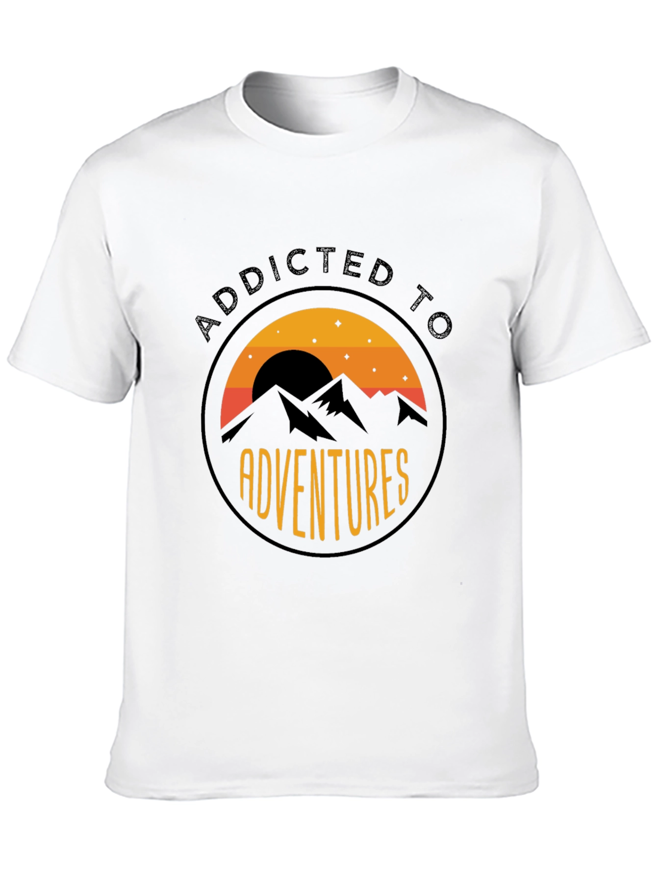 Addicted to Adventures Graphic Tee - Black