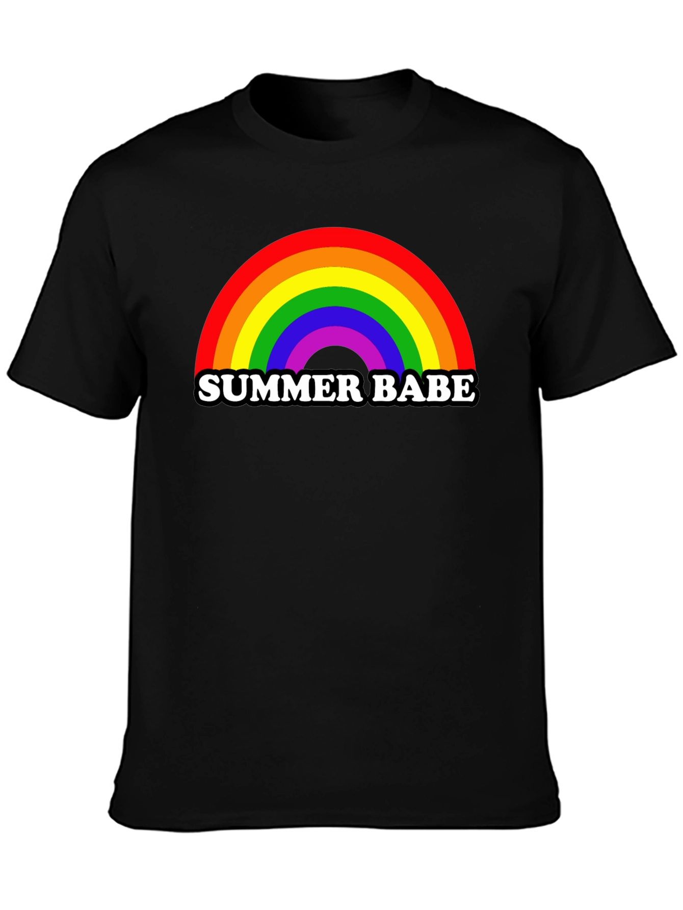 Summer Babe Rainbow Graphic T-Shirt