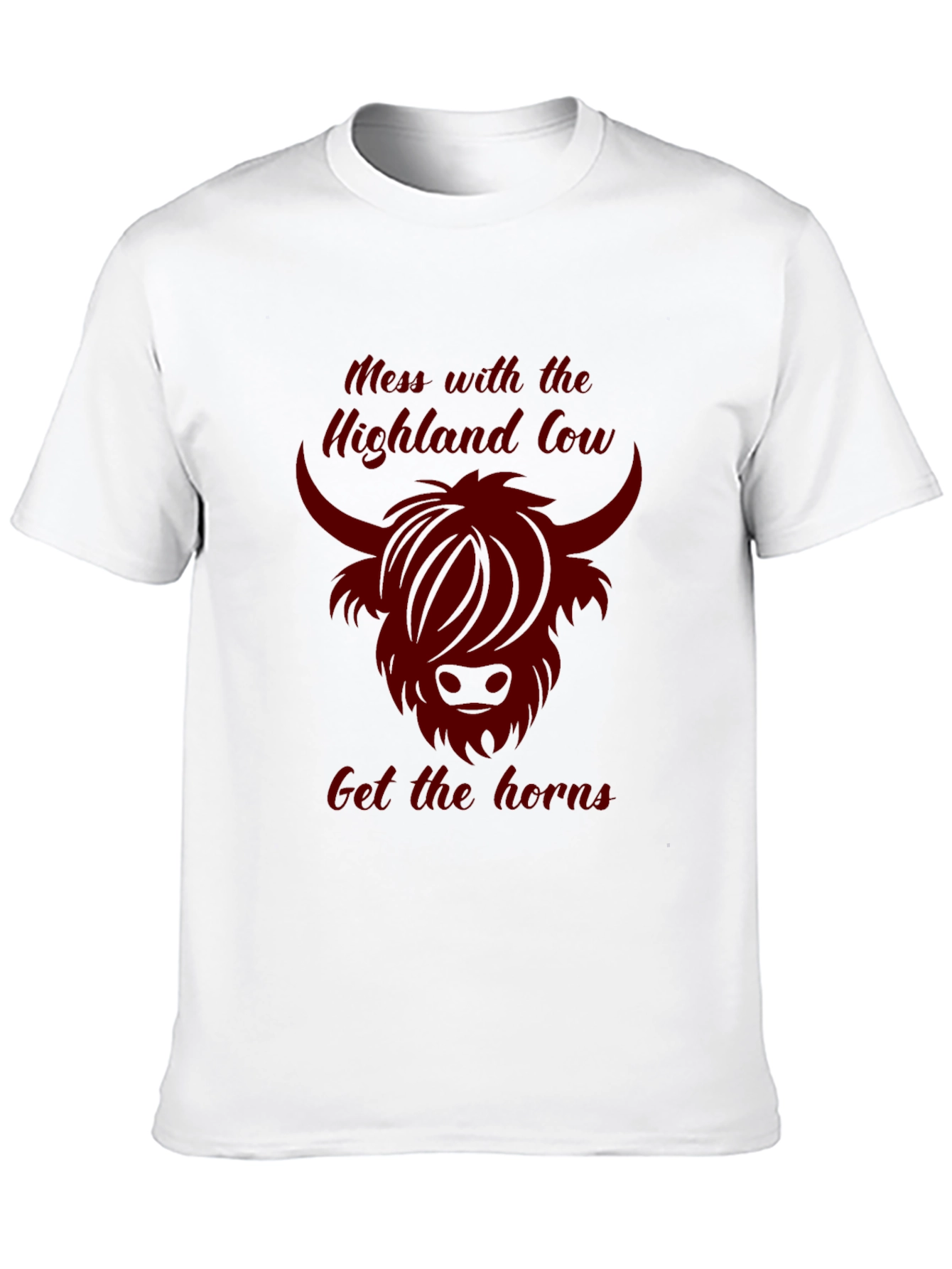 Highland Cow Graphic Tee - Dark Humor T-Shirt