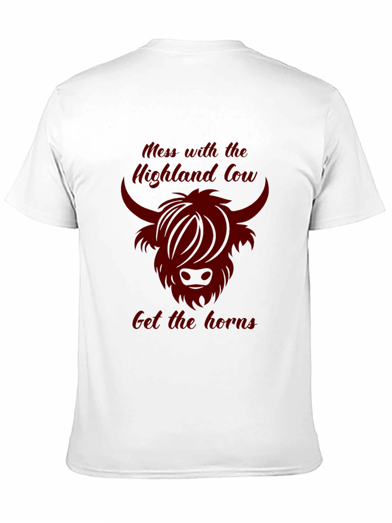 Highland Cow Graphic Tee - Dark Humor T-Shirt