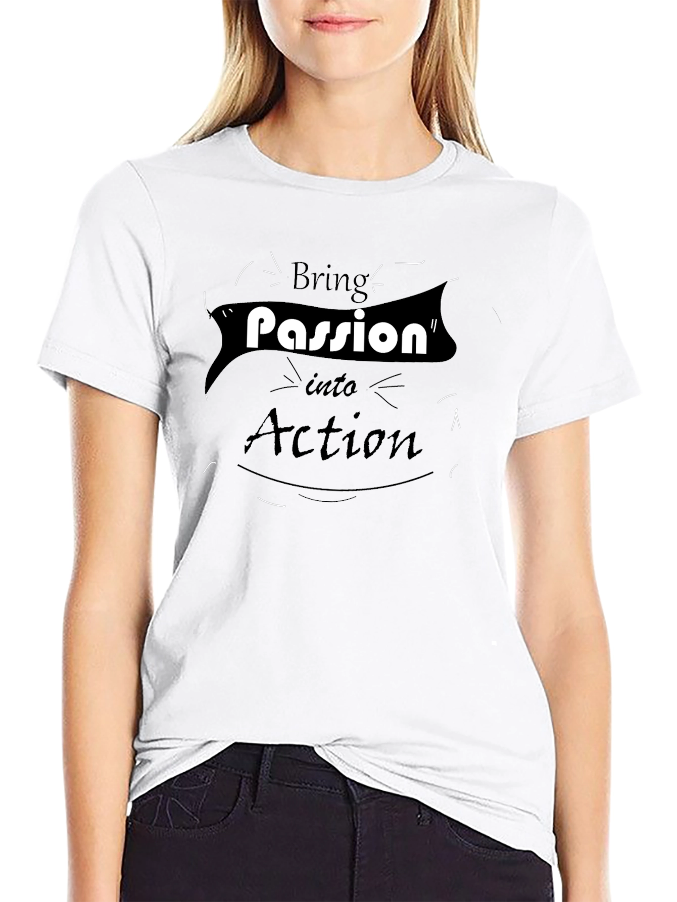 Passion Into Action Graphic Tee - Casual Wear