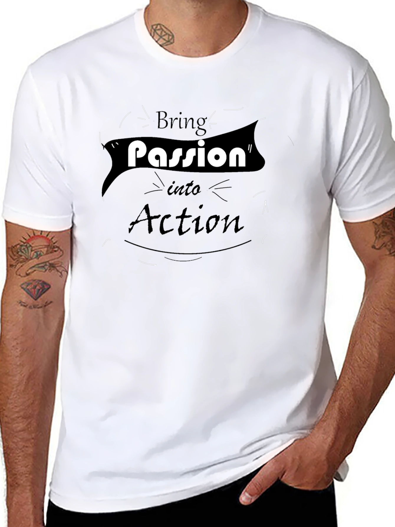 Passion Into Action Graphic Tee - Casual Wear