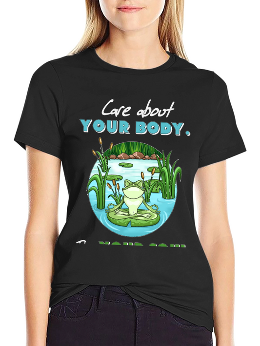 Frog Yoga Tee - Care About Your Body & Soul T-Shirt