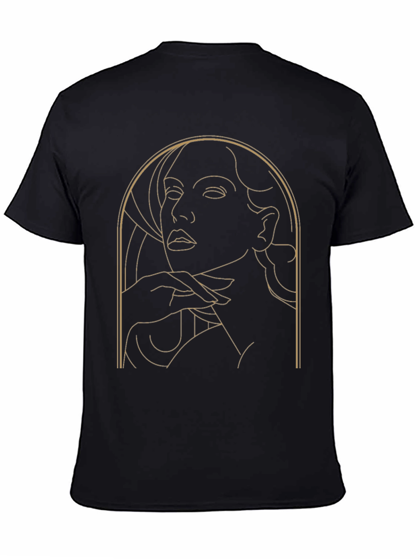 Elegant Woman Graphic T-Shirt - Stylish Line Art Design