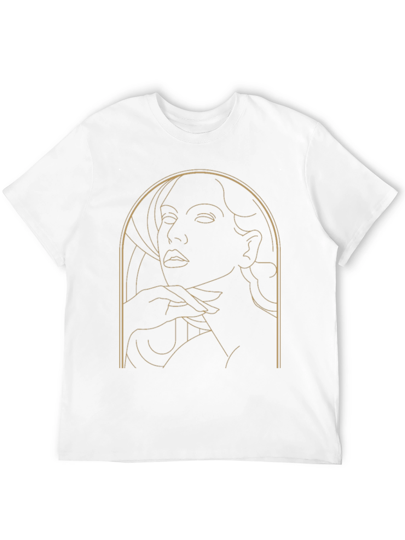 Elegant Woman Graphic T-Shirt - Stylish Line Art Design
