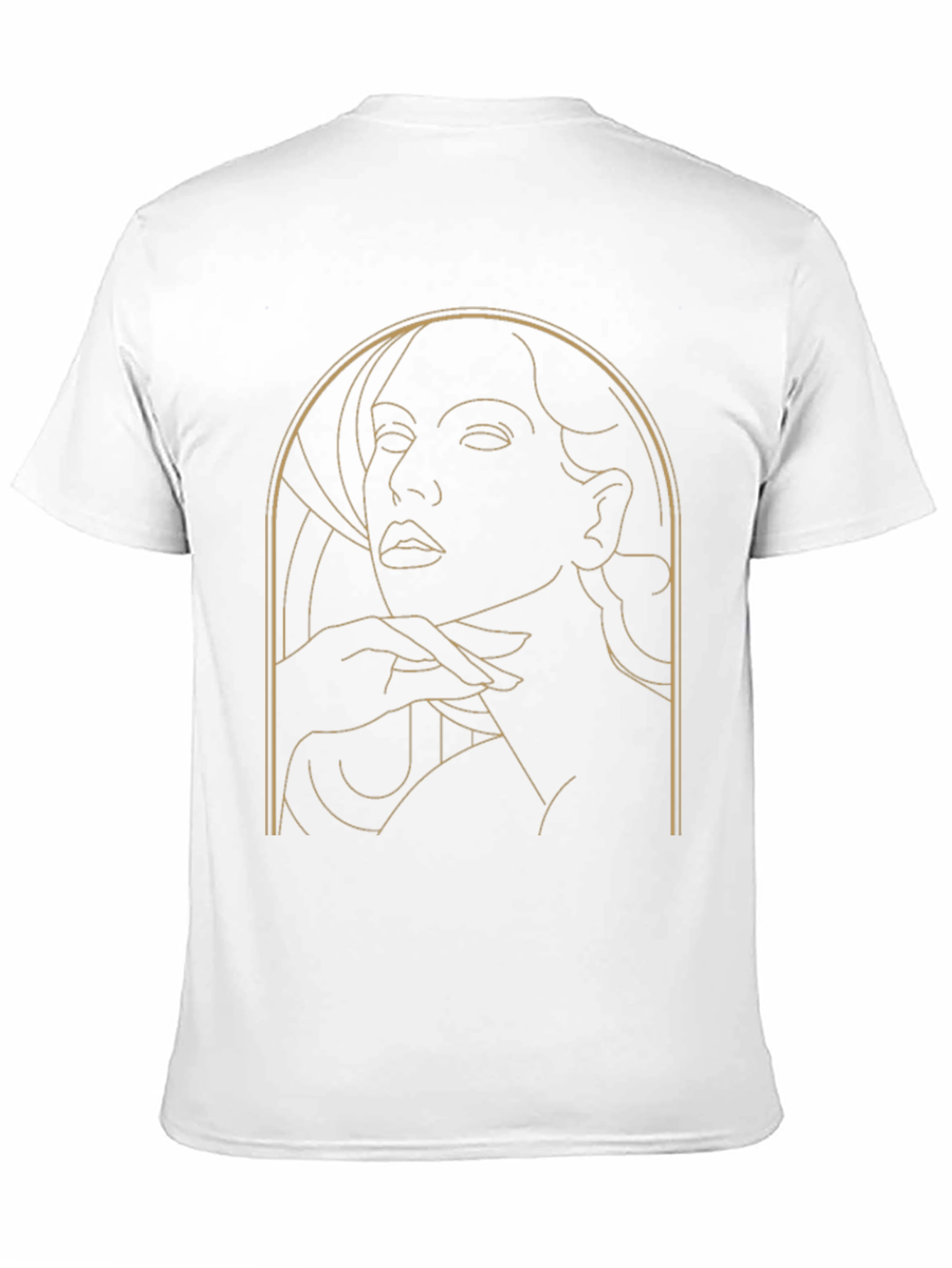Elegant Woman Graphic T-Shirt - Stylish Line Art Design