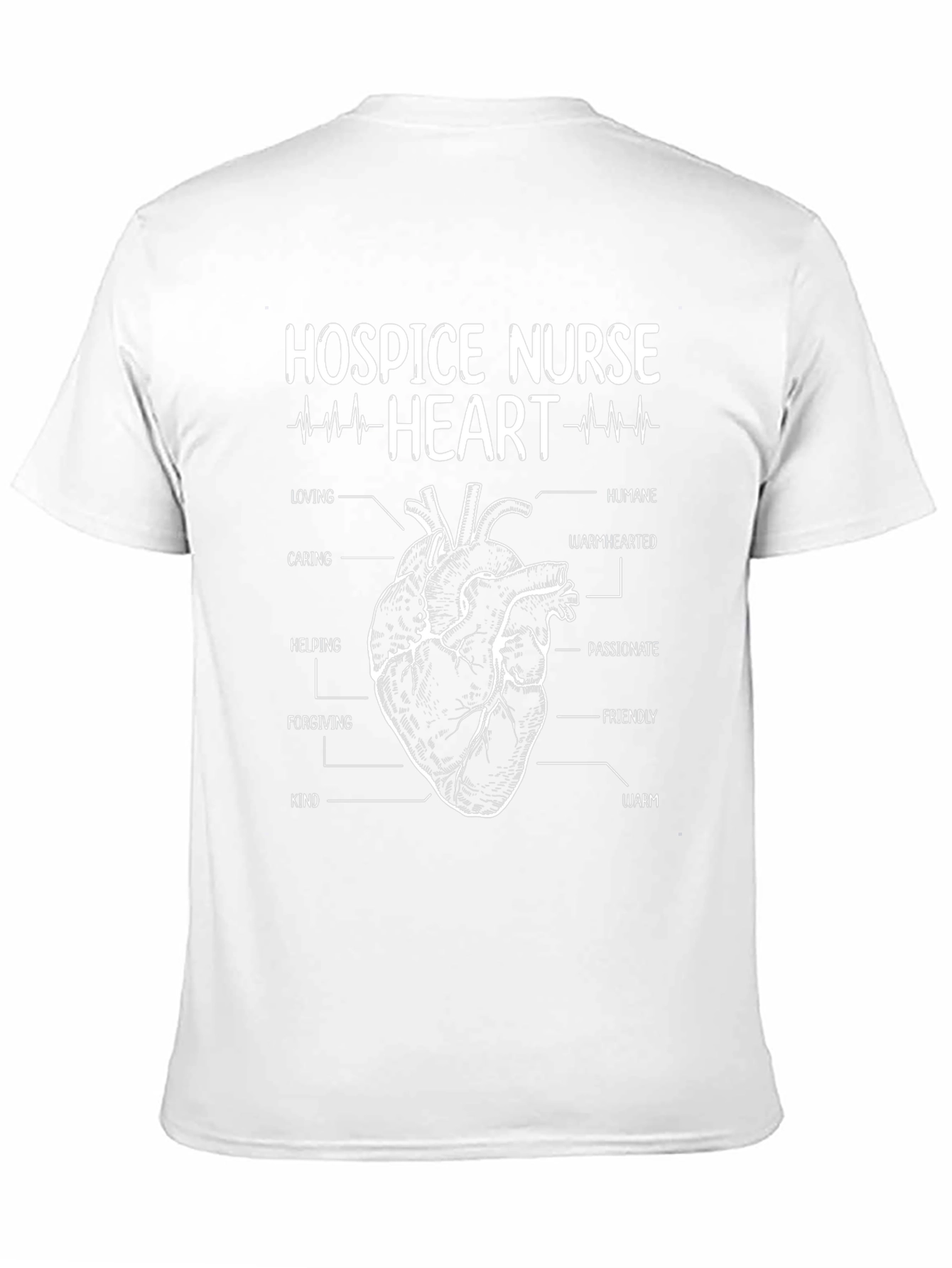 Hospice Nurse Heart Anatomy Graphic T-Shirt