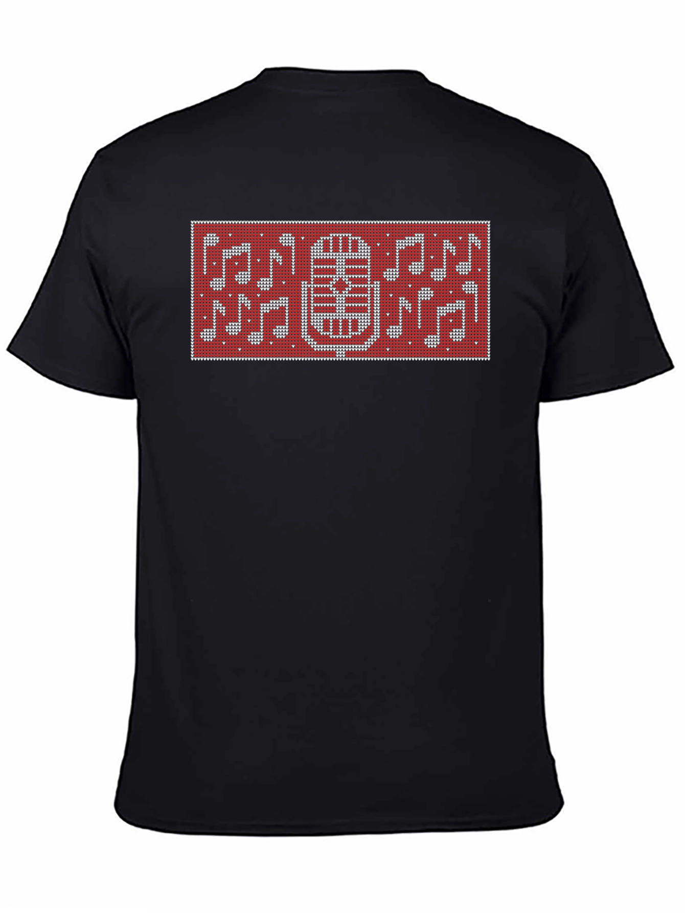 Retro Microphone & Notes Graphic T-Shirt