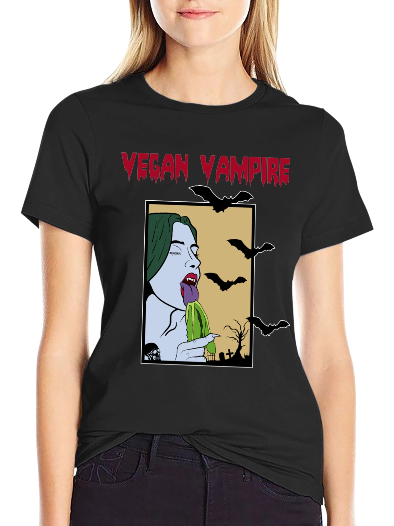 Vegan Vampire T-Shirt - Unique Graphic Tee