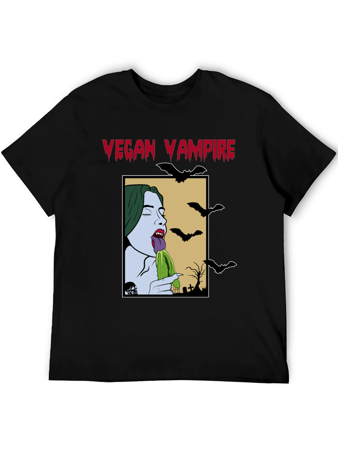 Vegan Vampire T-Shirt - Unique Graphic Tee