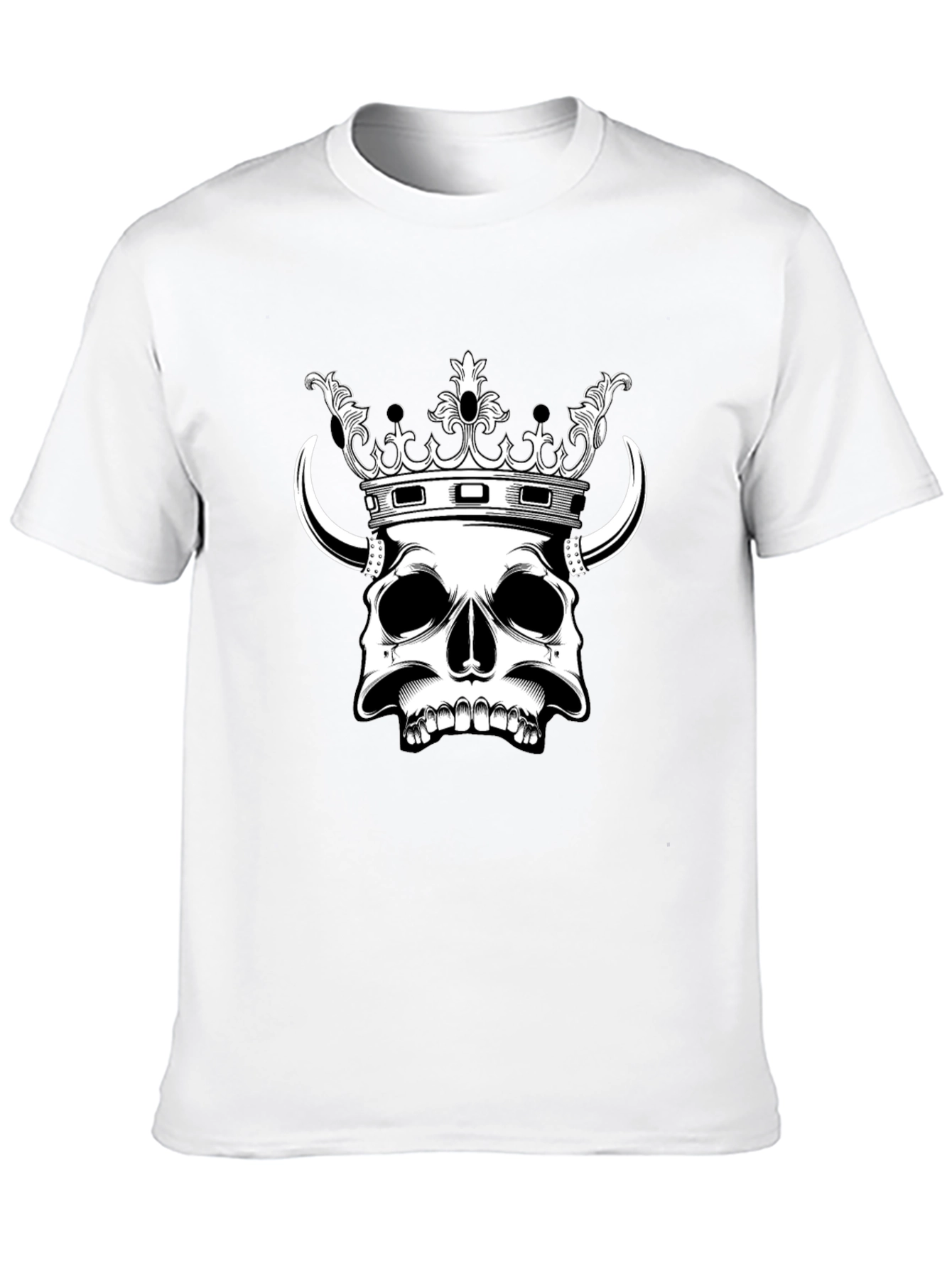 Skull King Graphic Tee - Black Cotton T-Shirt
