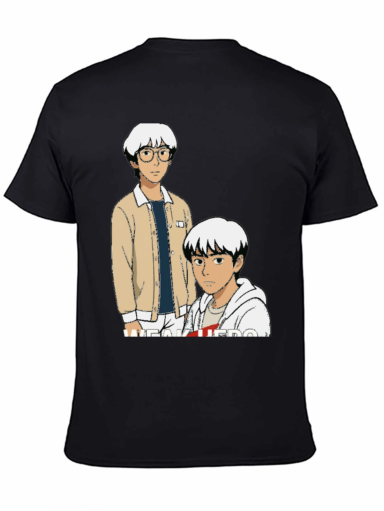 Anime Graphic Tee - Black Cotton T-Shirt