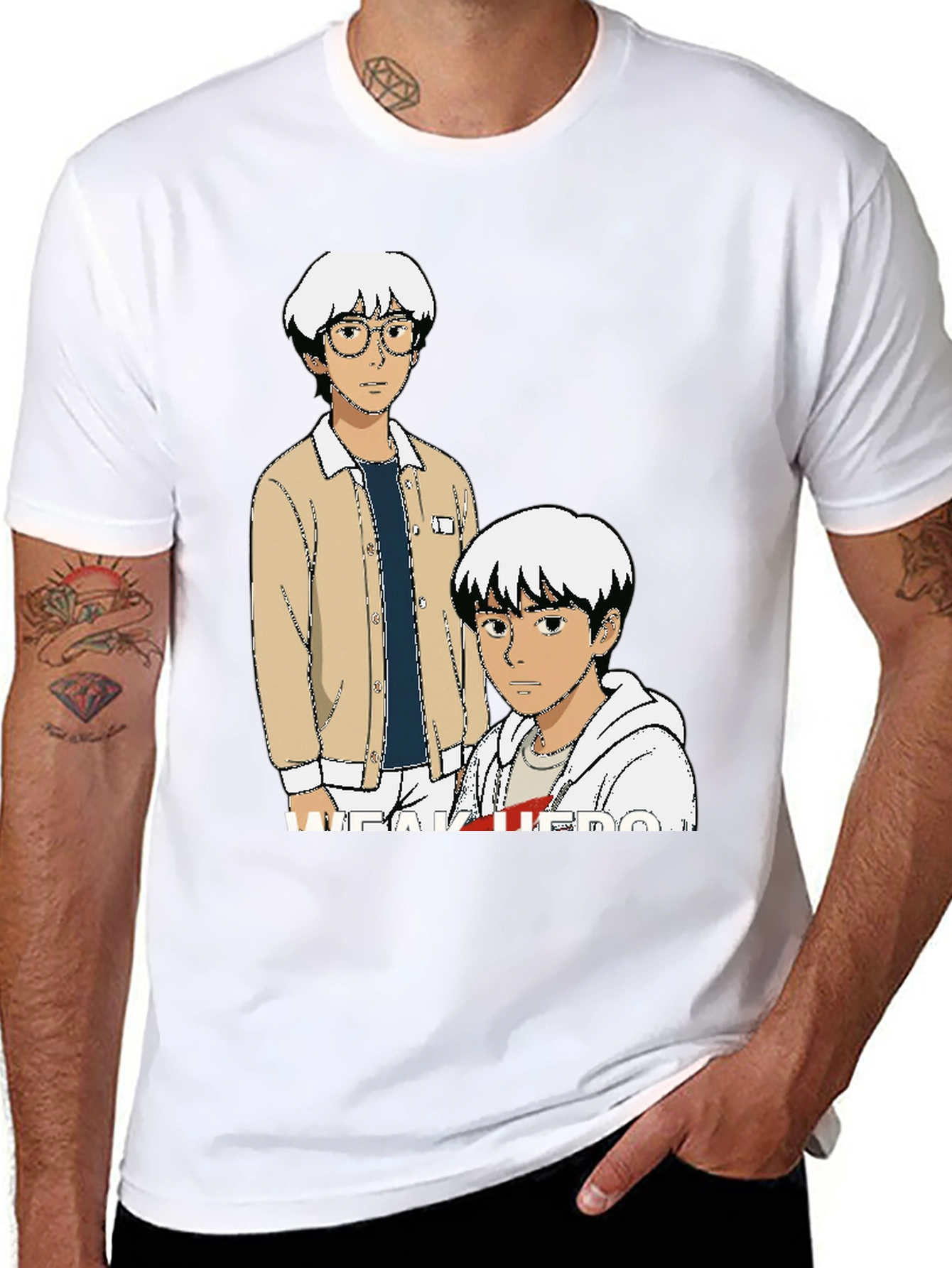 Anime Graphic Tee - Black Cotton T-Shirt