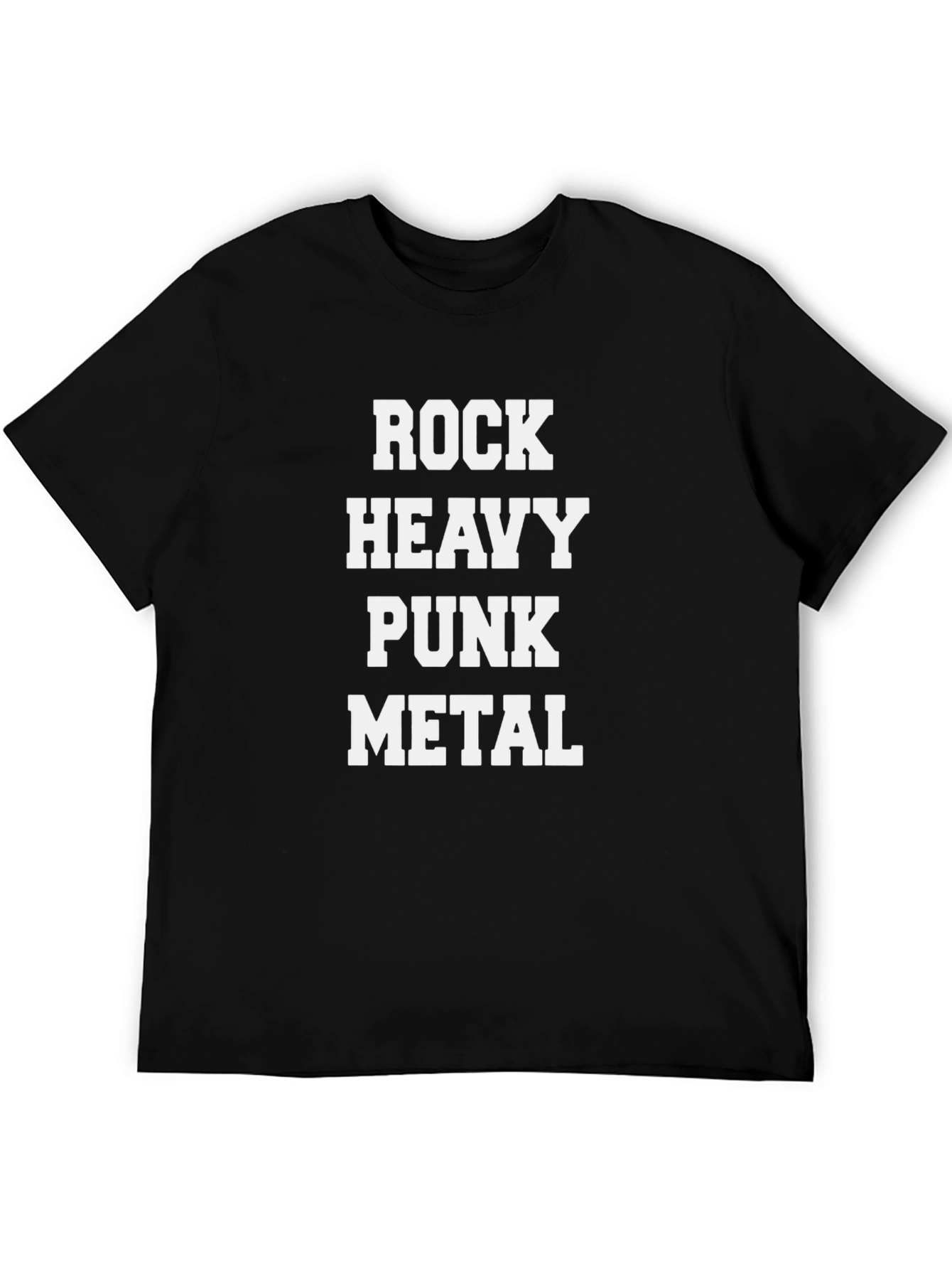Rock Heavy Punk Metal T-Shirt Black Cotton Blend