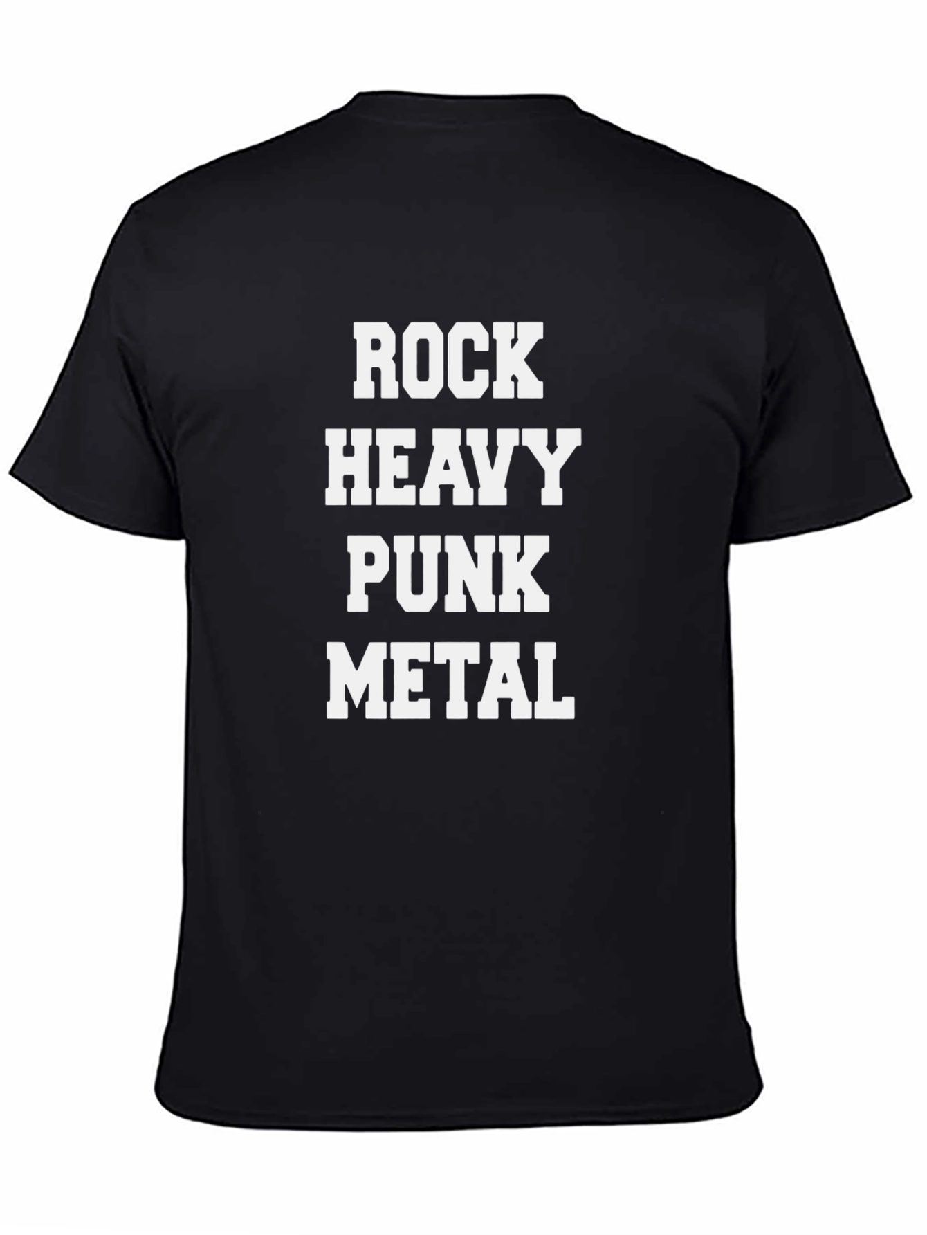 Rock Heavy Punk Metal T-Shirt Black Cotton Blend