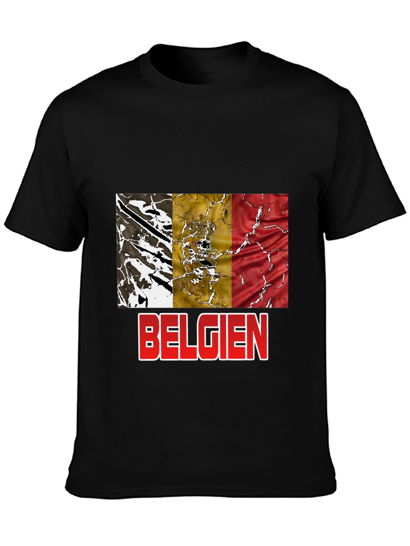 Belgien Flag T-Shirt - Black