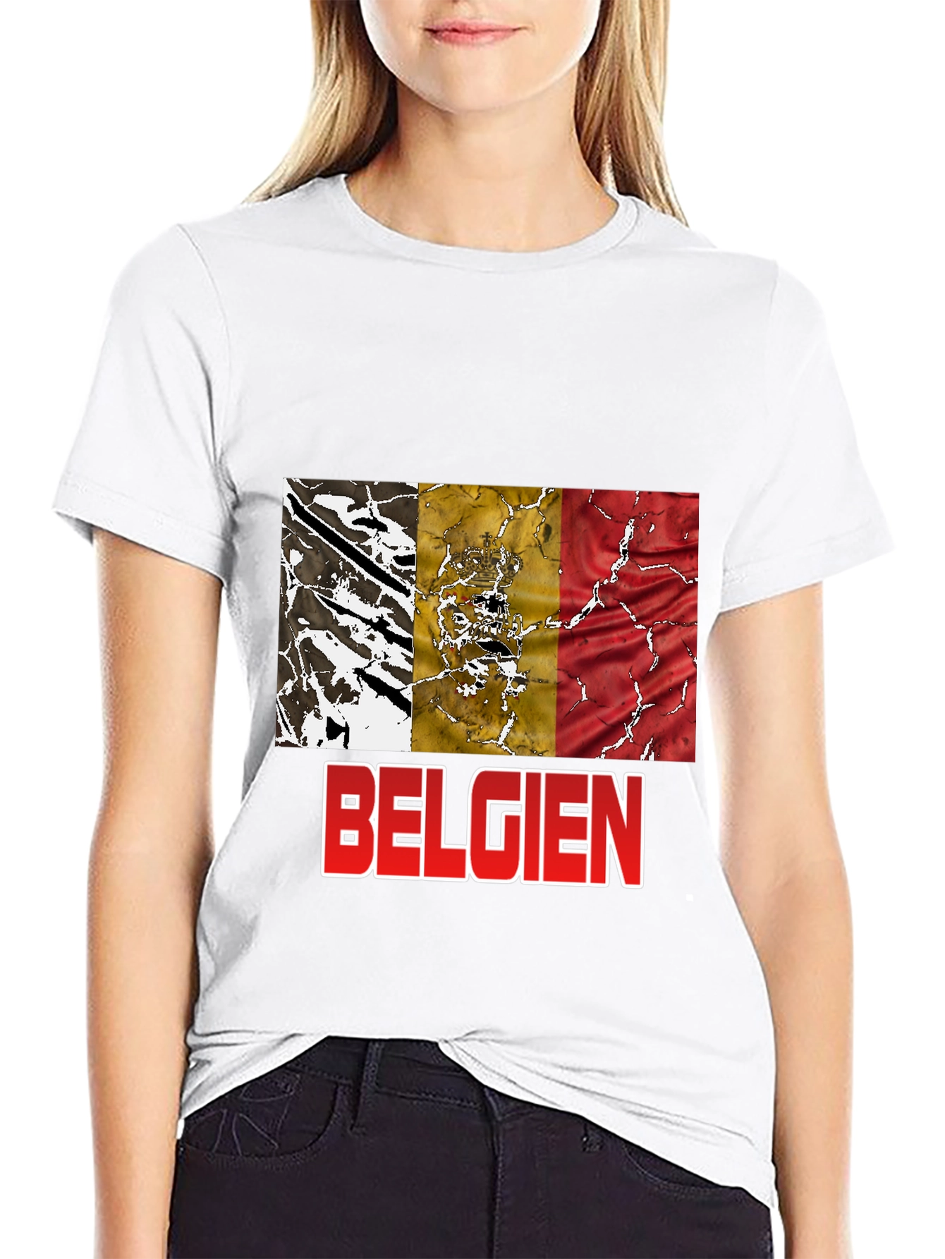 Belgien Flag T-Shirt - Black